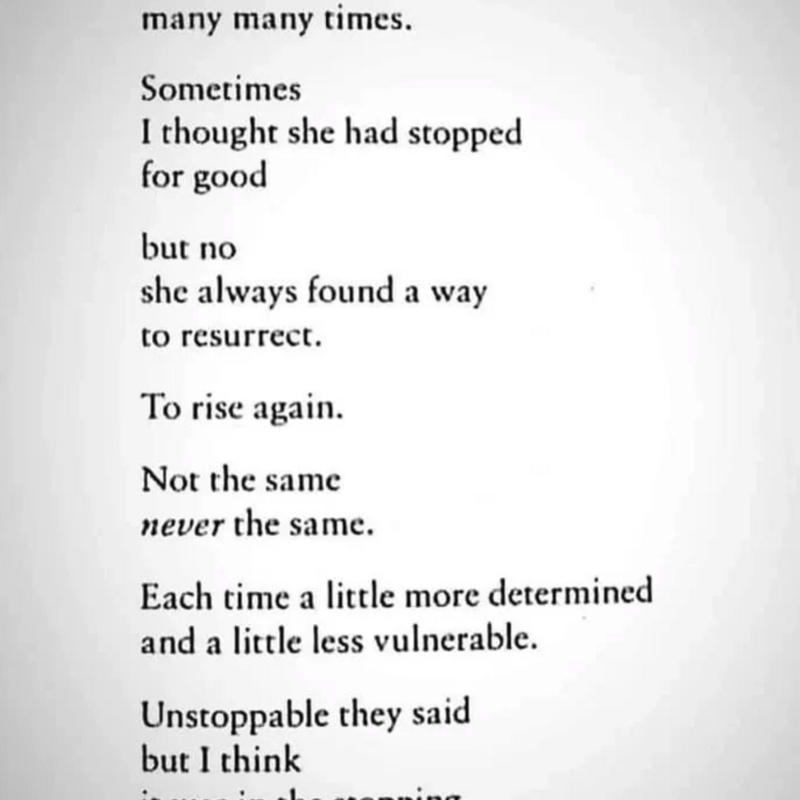 Poem "Unstoppable" by Donna Ashworth from her book "Wild Hope"



